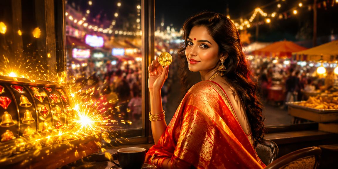 Slot gaming experience with Indian themed visuals